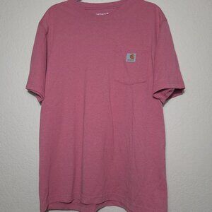 Carhartt K87 Pocket T-Shirt Rosewood Heather Medium